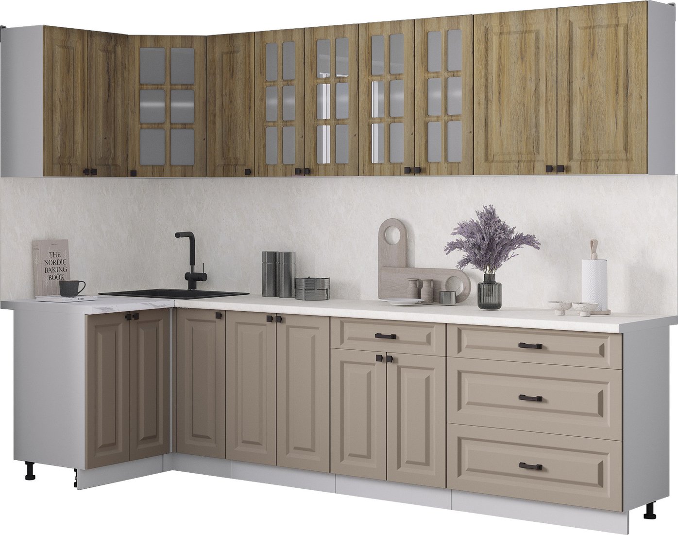 

Готовая кухня Интерлиния Мила Деко 1.2x2.9 (луна/дуб вотан/опал светлый)