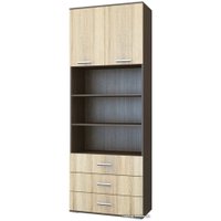 Книжный шкаф Памир Италия ШК3Я-800 (венге/дуб сонома)