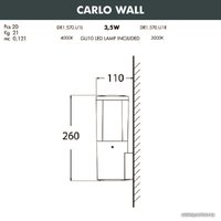 Уличный настенный светильник Fumagalli Carlo DR1.570.000.AXU1L