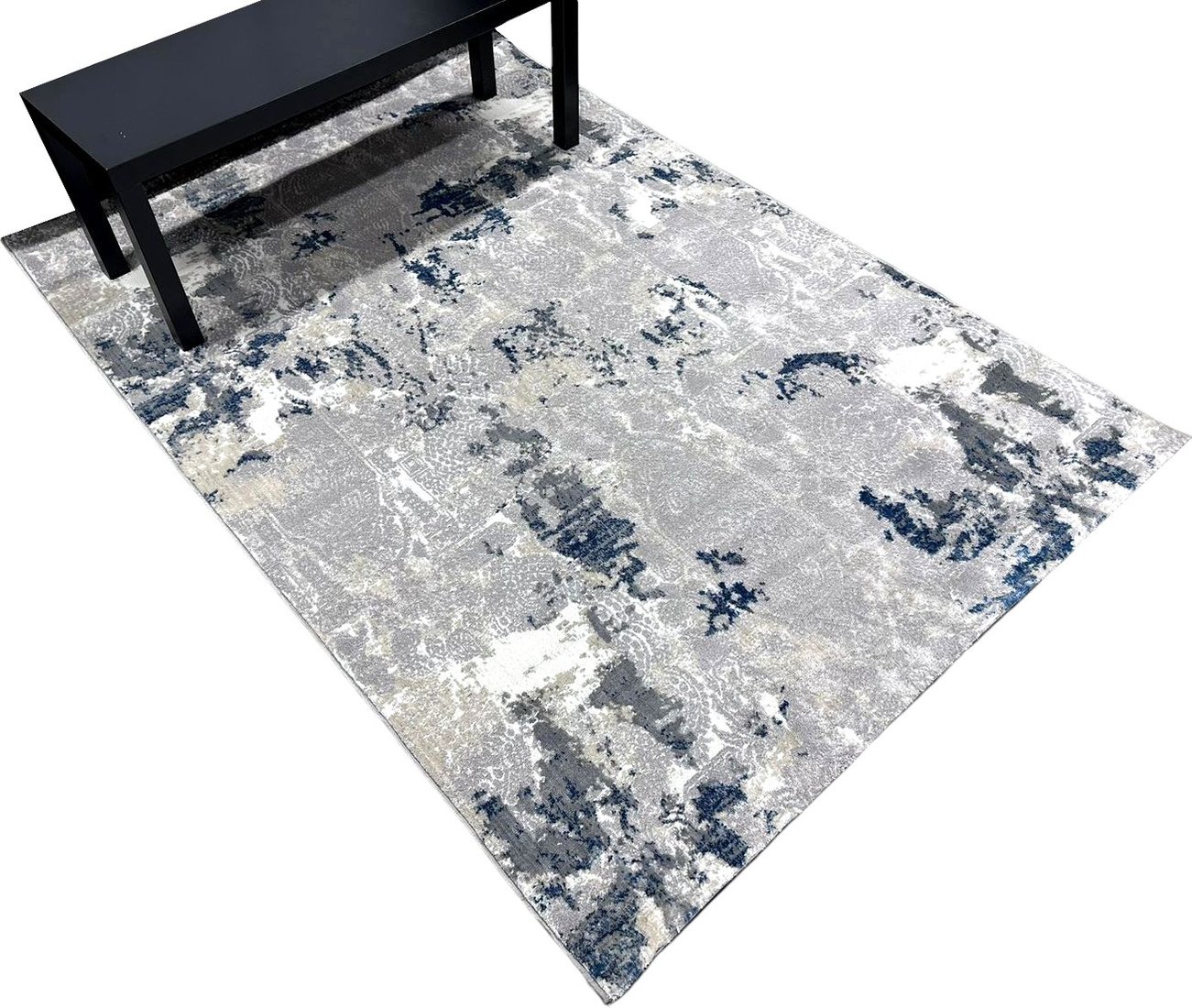 

Ковер для жилой комнаты Radjab Carpet Палермо прямоугольник R514A 10650RK 0.8x1.5 (light grey/blue)