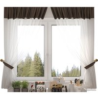 Комплект штор Legrand Софт-Вуаль 1.35x1.6 м 58091389 (2шт, трюфель)