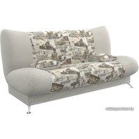 Диван Мебель-АРС Лодочка (флок, газета коричневый)