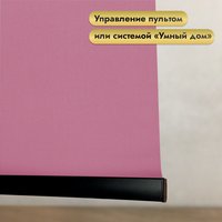 Рулонная электроштора НеоФьюжен Эден 200 220х200 правая (малиновый, черная фурнитура)