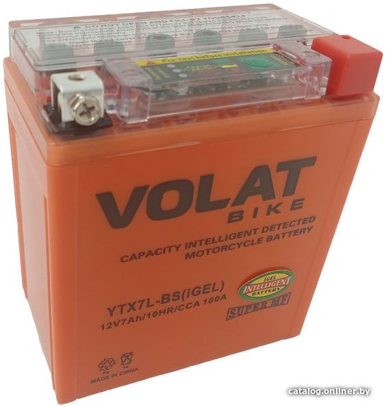 Мотоциклетный аккумулятор VOLAT YTX7L-BS iGel (7 А·ч)