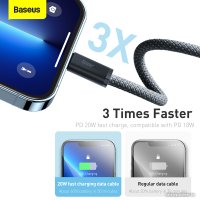Кабель Baseus Dynamic Series USB Type-C - Lightning (1 м, серый)