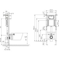 Унитаз подвесной Cersanit Brasko Slim 64824 + Aqua M 40 68177 с кнопкой Corner 64077 (кнопка белый)