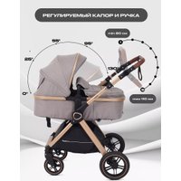 Универсальная коляска Rant Basic Roller Gold RA161 (2 в 1, beige)