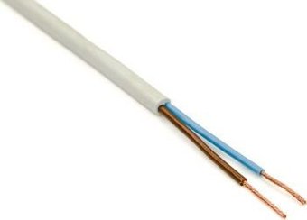 Провод силовой ККЗ ПВСн 2x1 (белый)