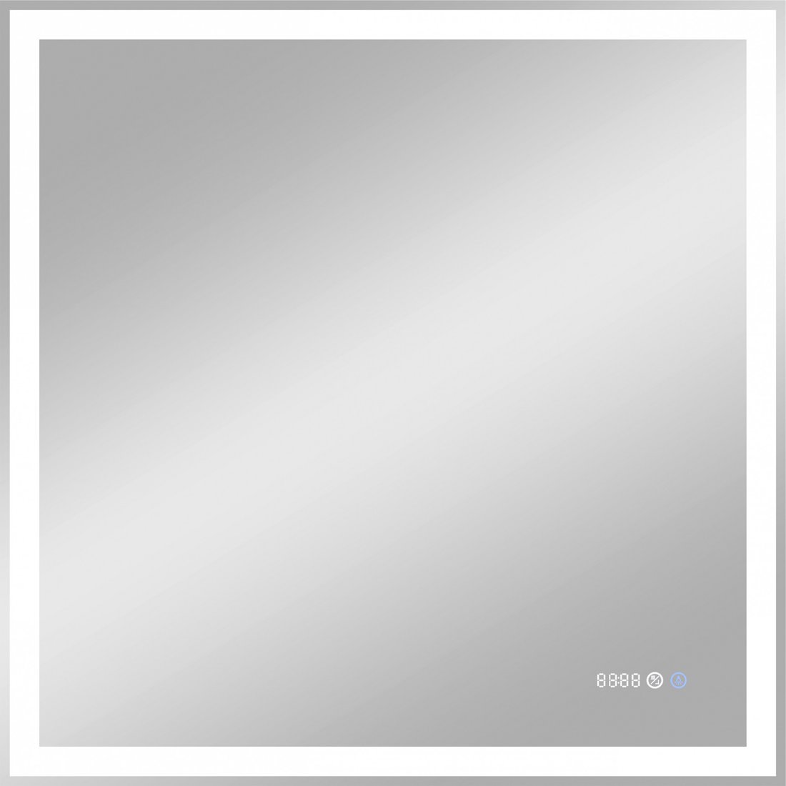 

Континент Зеркало Clamm Led 70x70 (с часами и функцией антизапотевания)