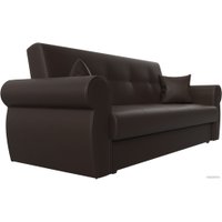 Диван Лига диванов Лига-019 118384 (экокожа, коричневый/подушки коричневый)