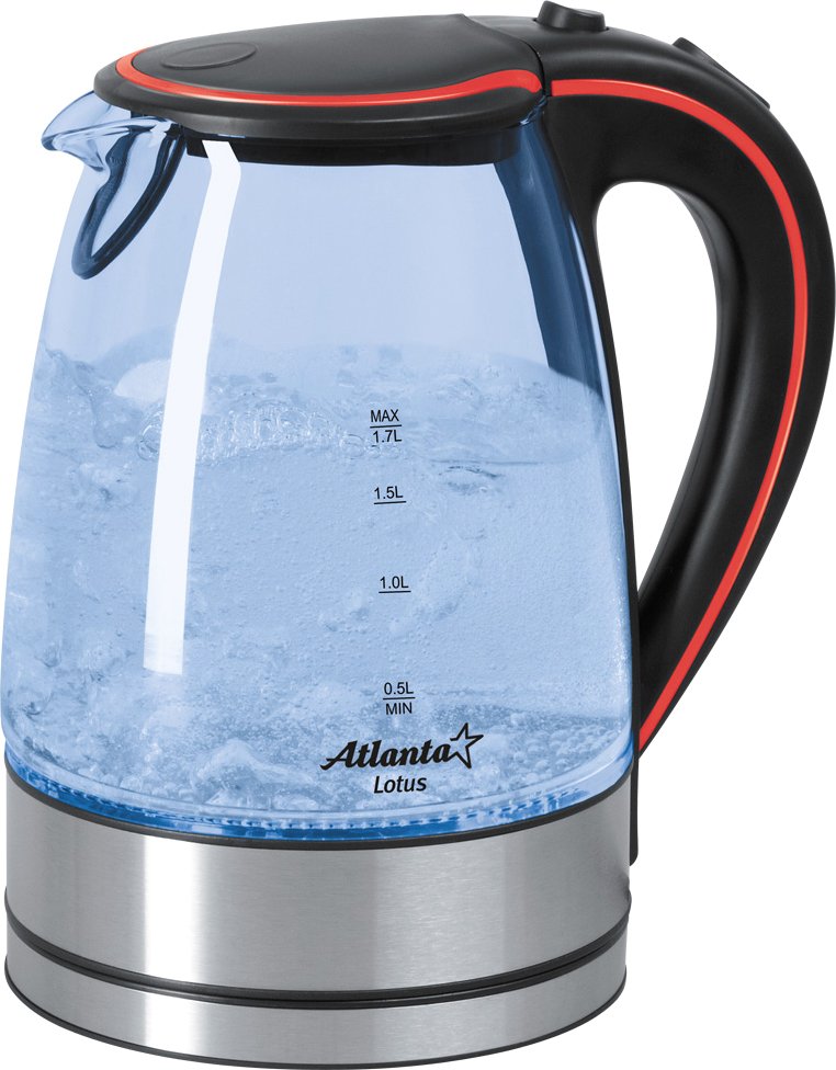 

Электрический чайник Atlanta ATH-691 (черный/красный)