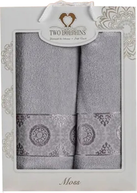 

Набор полотенец Two Dolphins Moss 11808 (2 шт, в коробке, светло-серый)