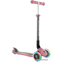 Трехколесный самокат Globber Primo Foldable Lights (розовый/серый)