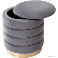 Пуфик M-City Фред 461MC04440 (велюр серый/золото)