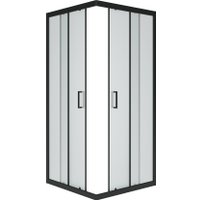 Душевой уголок Метакам Universal Black 80x80 KKS_013565 (матовое стекло)