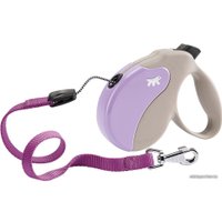 Поводок-рулетка Ferplast Amigo L 75730019 (бежевый/фиолетовый)