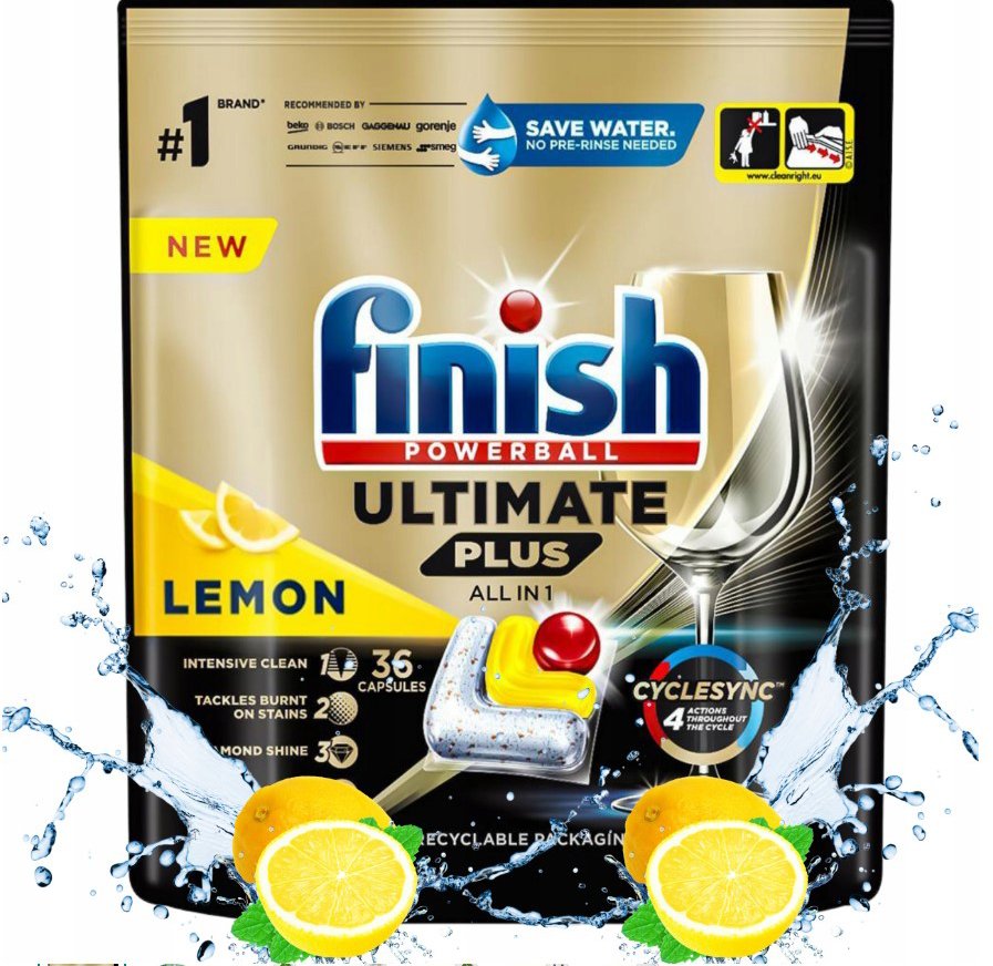 

Капсулы для посудомоечной машины Finish Powerball Ultimate Plus All in 1 Лимон (36 шт)