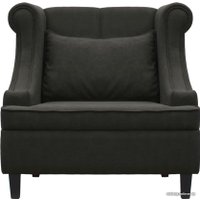 Интерьерное кресло Brioli Людвиг (велюр, B17 темно-серый/темные ножки)