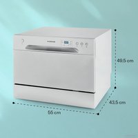 Настольная посудомоечная машина Klarstein Havasia UV 6 (серебристый) в Гомеле