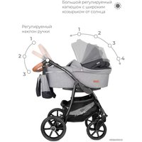Универсальная коляска Riko Basic Bella Lux (3 в 1, 01/темно-серый)