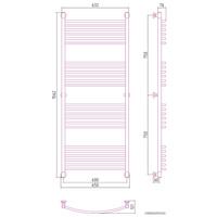 Полотенцесушитель Сунержа Богема+ выгнутая 1500х600 12-0221-1560