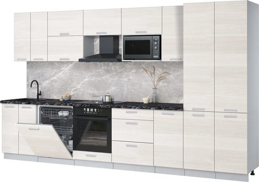 

Готовая кухня Интерлиния Мила Лайт 3.6-ПМ2 (вудлайн кремовый/вудлайн кремовый/кастилло темный)