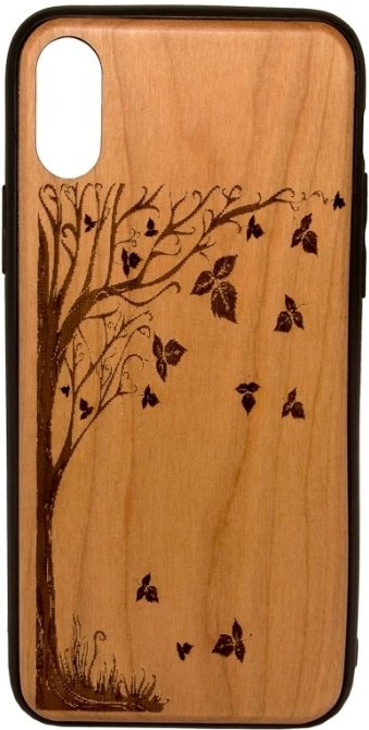 

Чехол для телефона Case Wood для Apple iPhone X (черешня, осень)