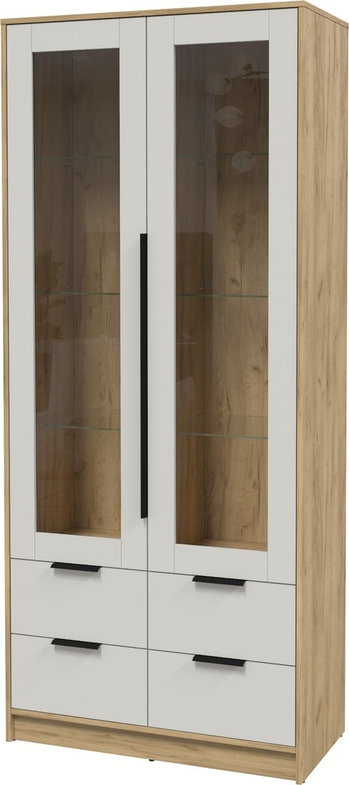 

Шкаф-витрина Интерлиния Концепт КТ-ШВ2 (персидский жемчуг/дуб золотой)