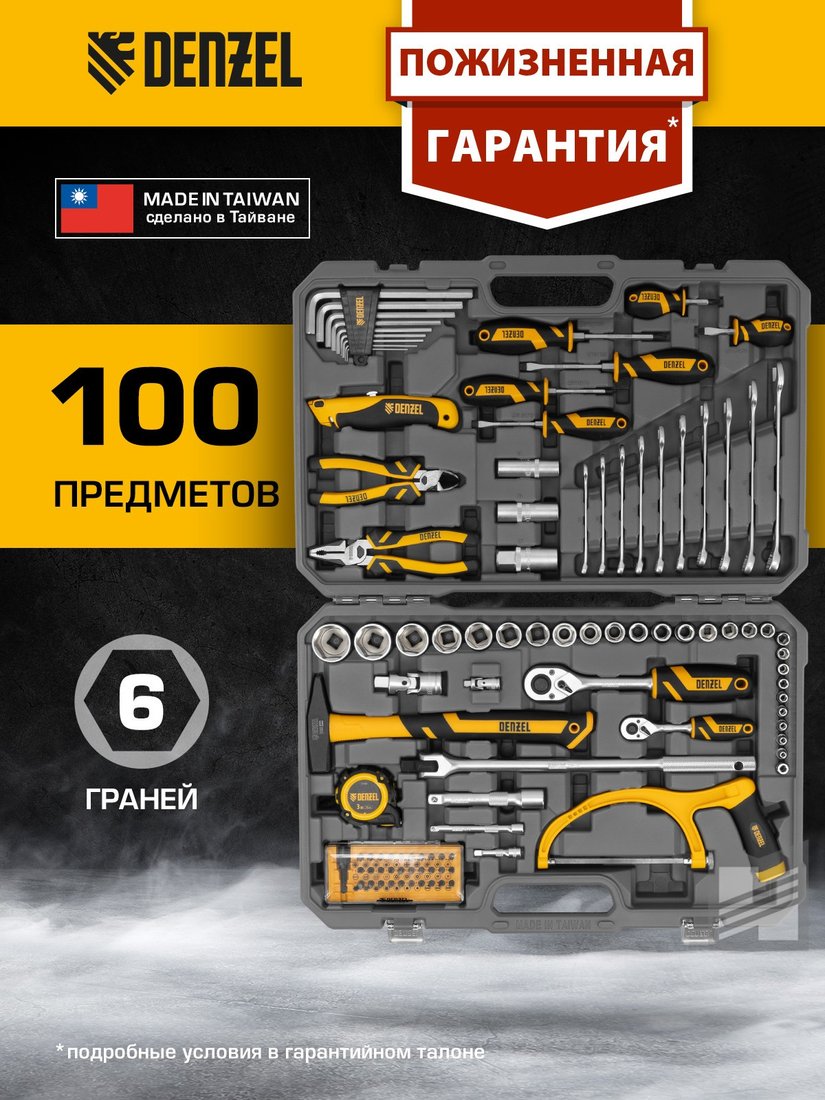 Набор домашнего мастера Denzel 15803 (100 предметов)