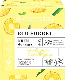 

Bielenda Крем для лица Eco Sorbet Pineapple увлажняющий с эффектом осветления 50 мл