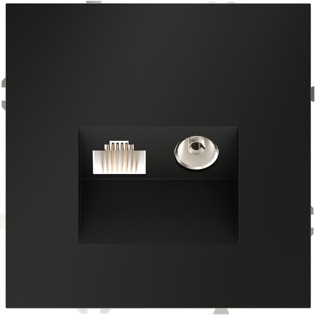 Розетка компьютерная Voltum S70 VLS060708 (черный)