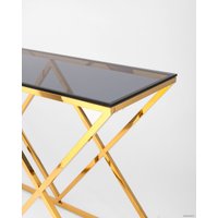 Консольный стол Stool Group Инсигния 120x40 ECST-026-TG-SK (стекло Smoke/сталь золото)