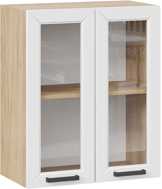 

Шкаф навесной Трия Лорас 1В6С (дуб крафт золотой/холст белый)