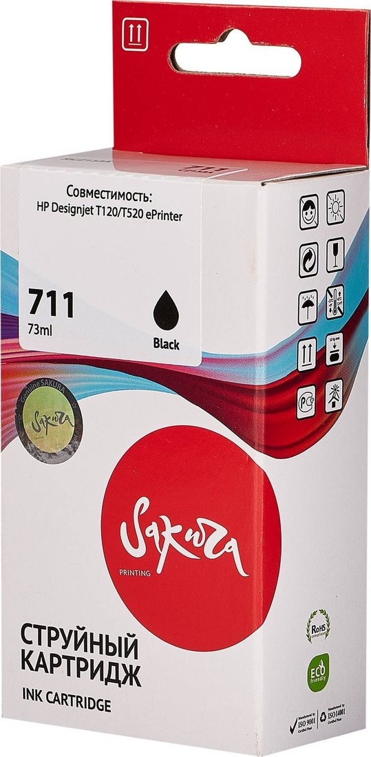 

Картридж Sakura Printing SICZ133A (аналог HP 711 Black)