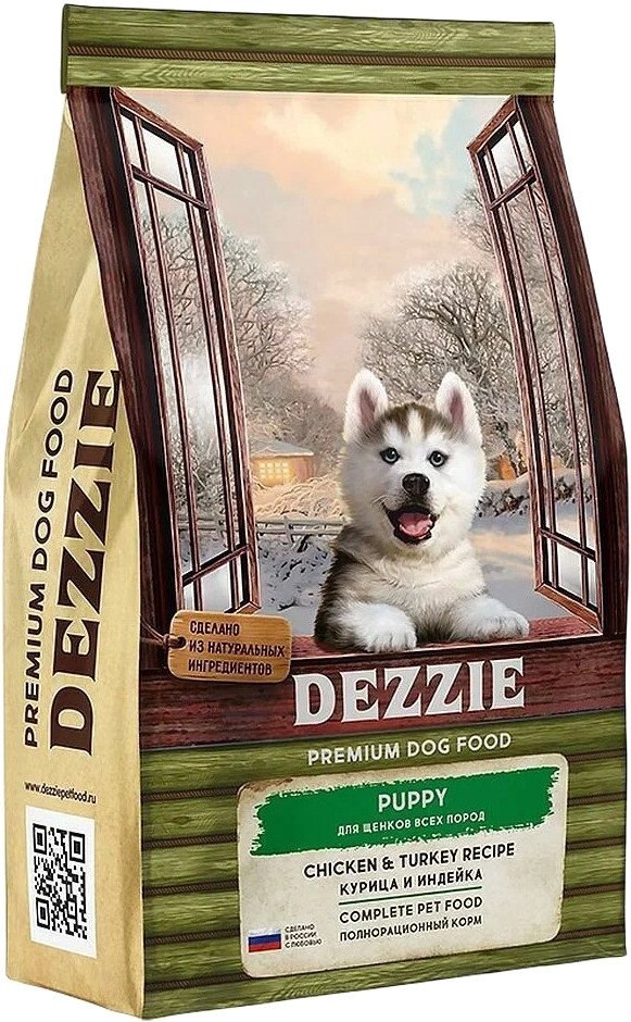 

Сухой корм для собак Dezzie Puppy (для щенков с курицей и индейкой) 3 кг