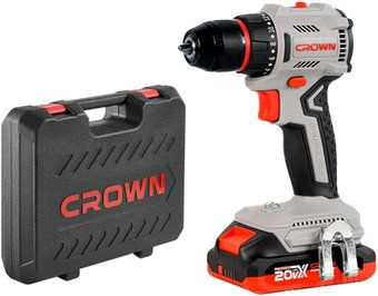 Дрель-шуруповерт Crown CT21131HMX-2 BMC (с 2-мя АКБ, кейс)