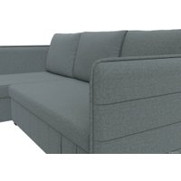 Угловой диван Лига диванов Слим левый 121149L (рогожка Амур, серый)