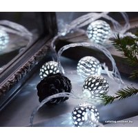 Светодиодная гирлянда Огоньки Серебряные шарики 128 20Led 3 м (белый)