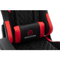 Игровое (геймерское) кресло Evolution Racer M (черный/красный)