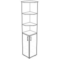 Угловое окончание Премиум ПР-7 Модуль 3 (белый/дуб крафт табачный) в Гродно