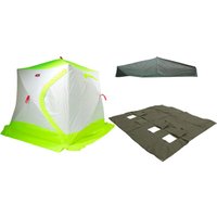 Палатка для зимней рыбалки Медведь Куб-3 зимняя с полом Оксфорд 600 и накидкой