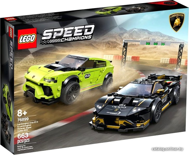 Конструктор LEGO Speed Champions 76899 Lamborghini Urus ST-X и Huracan EVO