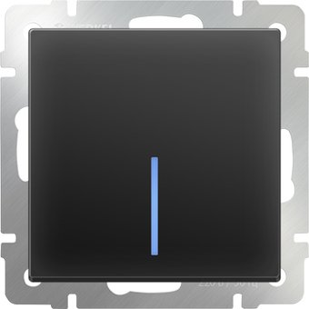 Выключатель Werkel WL08-SW-1G-LED (черный)