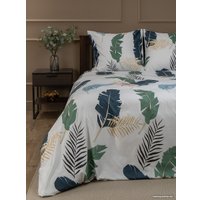 1.5-спальный комплект постельного белья Amore Mio Мако-сатин Tropic Микрофибра 1.5сп 93087 (черный/белый/зеленый/синий)