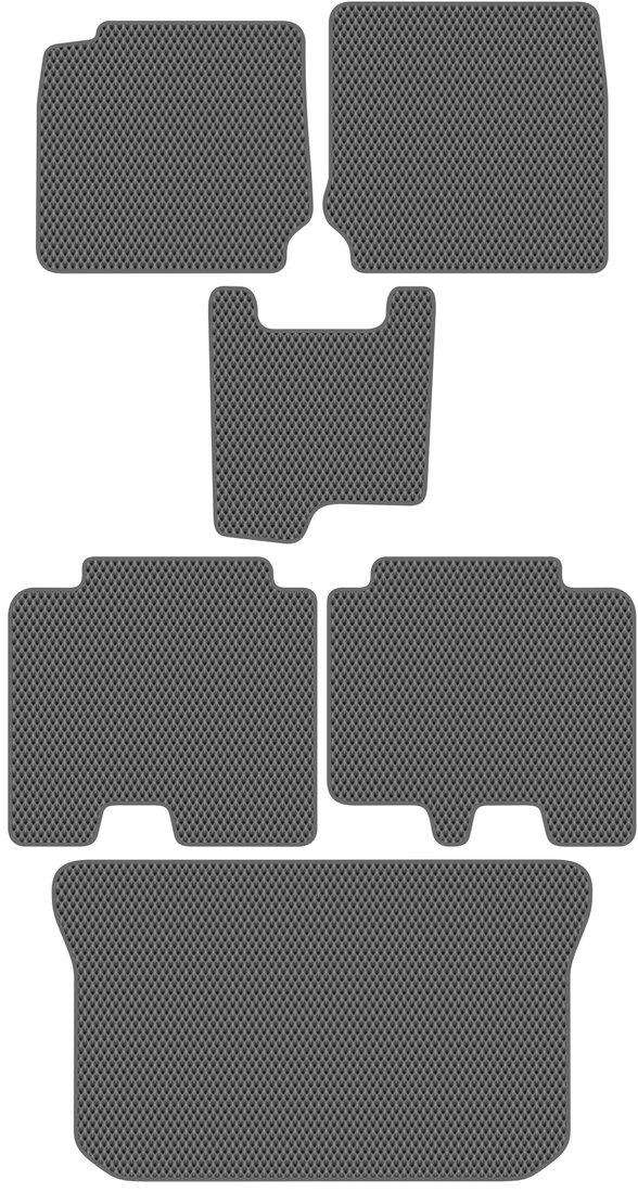 

Комплект ковриков для авто Alicosta Isuzu MU-X III (suv) 2021 - Н.В. +3 ряд (серый, ромб)