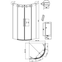 Душевой уголок Grossman Classic 100x100x195 301.K33.04.1010.21.00 (черный матовый/прозрачное стекло) в Лиде