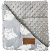 Плед Amarobaby Растем вместе Совята 95x85 (серый)