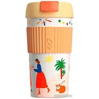 Термокружка Kiss Kiss Fish Rainbow Cartoon 490мл (оранжевый)