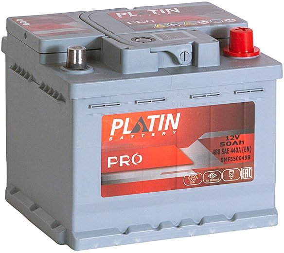 

Автомобильный аккумулятор Platin Pro R+ низ (50 А·ч)