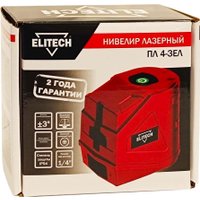 Лазерный нивелир ELITECH ПЛ 4-ЗЕЛ 204853